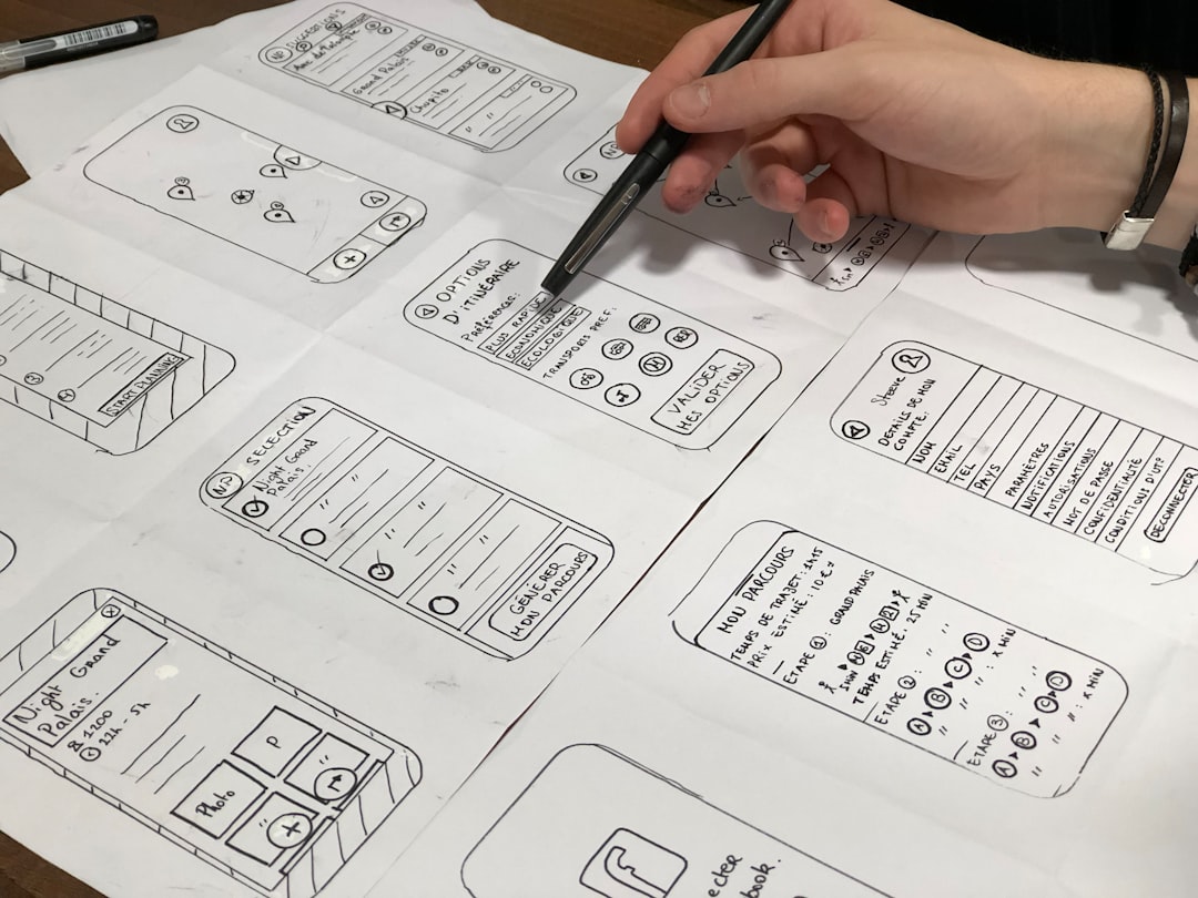 Wire frame drawings for mobile phones.